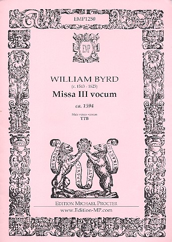 Missa 3 vocum  for male voices (TTB) a cappella  score
