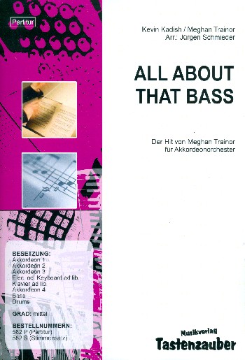 All about that Bass  für Akkordeonorchester  Partitur