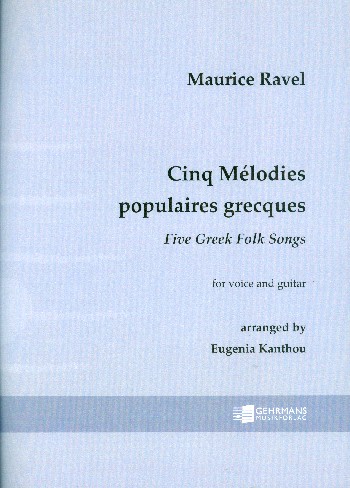 5 Mélodies populaires frecques  for voice and guitar (fr/gr)  