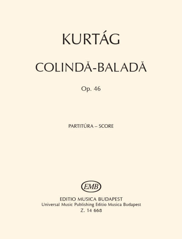 Colinda - Ballada op.46  for tenor, mixed chorus and orchestra  score