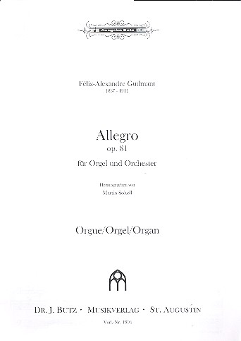 Allegro op.81  für Orgel und Orchester  Orgel