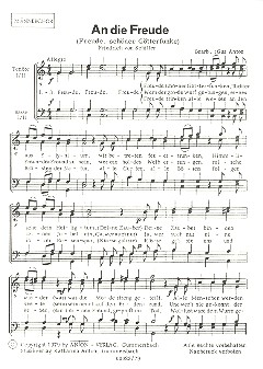 An die Freude  für Männerchor a cappella  Partitur