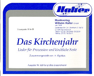 Das Kirchenjahr&nbsp;&nbsp;für Blasorchester&nbsp;&nbsp;Trompete 3 in B