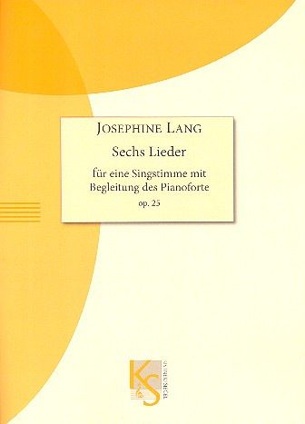 6 Lieder op.25  für Gesang und Klavier  Partitur,  Reprint