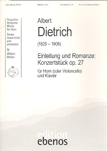 Einleitung und Romanze op.27  für Horn (Violoncello) und Klavier  