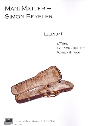 Lieder Band 2  für Chor, Klavier und Bass  Partitur