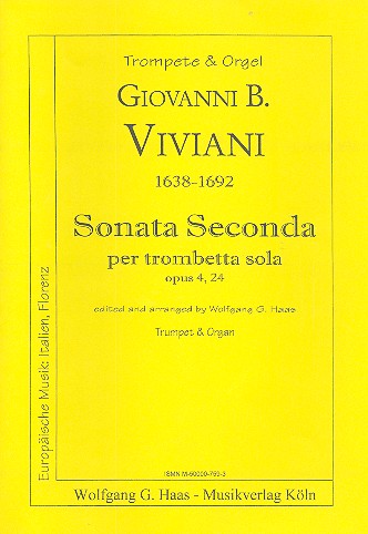 Sonata seconda per trombetta sola op.4,24  für (Natur-)Trompete und Orgel  