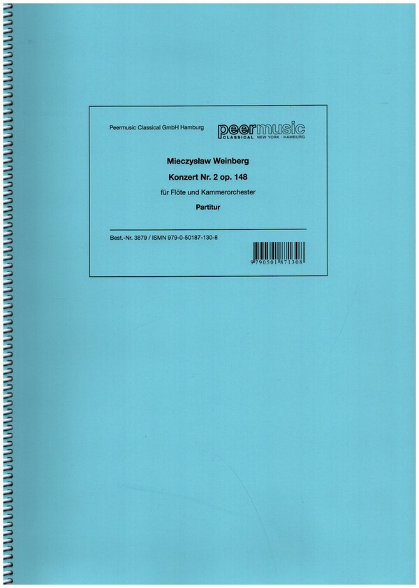 Konzert Nr.2 op.148&nbsp;&nbsp;für Flöte und Kammerorchester&nbsp;&nbsp;Partitur