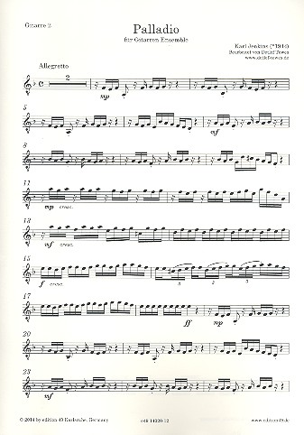 Palladio  für Gitarren Ensemble  Gitarre 2