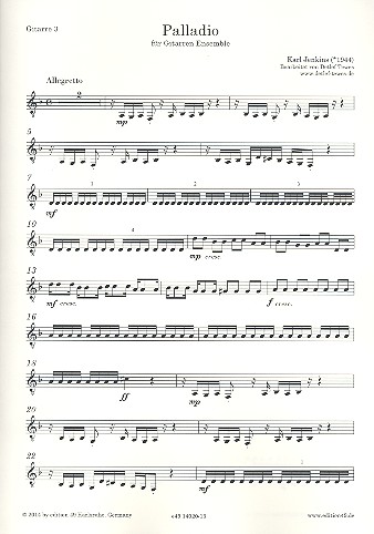 Palladio  für Gitarren Ensemble  Gitarre 3