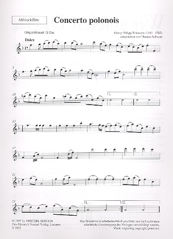 Concerto Polonois&nbsp;&nbsp;für 4 Blockflöten (SATB)&nbsp;&nbsp;Altblockflöte