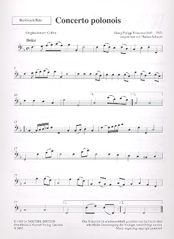 Concerto Polonois&nbsp;&nbsp;für 4 Blockflöten (SATB)&nbsp;&nbsp;Bassblockflöte