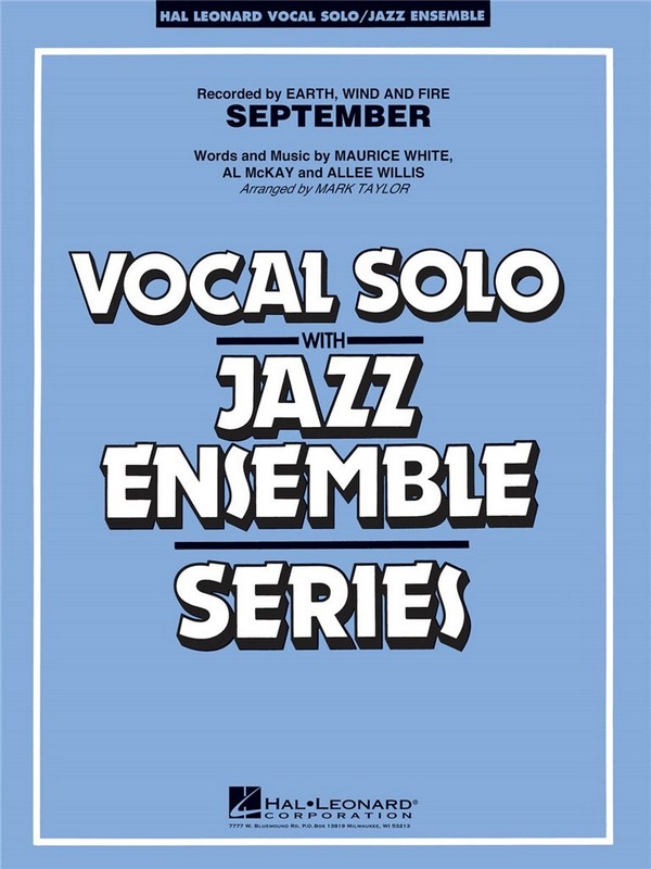 September:&nbsp;&nbsp;for vocal solo and jazz ensemble&nbsp;&nbsp;score and parts