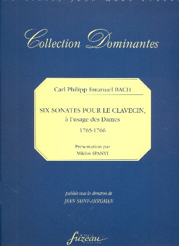 6 Sonaten à l'usage des dames Wq54  pour clavecin  facsimile