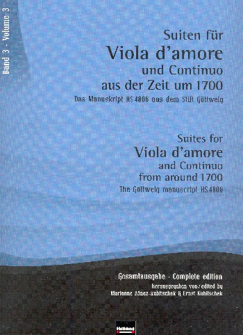 Suiten für Viola d'amore und Continuo&nbsp;&nbsp;aus der Zeit um 1700 Band 3&nbsp;&nbsp;Partitur