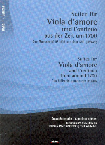 Suiten aus der Zeit um 1700 Band 1&nbsp;&nbsp;für Viola d'amore und Continuo &nbsp;&nbsp;Partitur