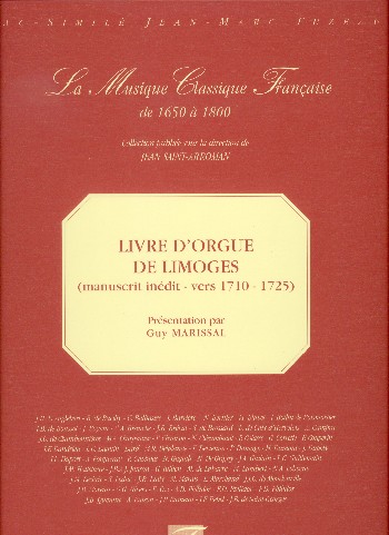 Livre d'orgue de Limoges (manuscrit inédit - vers 1710-1725)    Facsimile