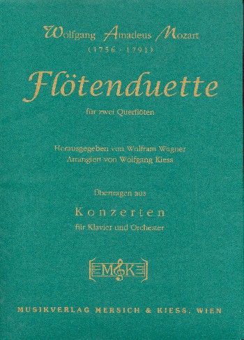 Duett KV459&nbsp;&nbsp;für 2 Flöten&nbsp;&nbsp;Partitur und Stimmn