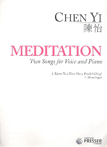 Meditation&nbsp;&nbsp;for voice and piano&nbsp;&nbsp;