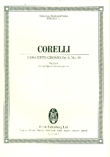 Concerto grosso C-Dur op.6,10  für 2 Violinen, Violoncello, Streicher und Bc  Violine 1