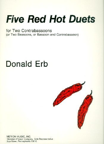 5 red hot Duets  for 2 contrabassoons (bassoons)  score
