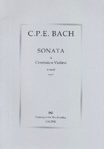 Sonate d Moll Wq72  für Violine und Cembalo  