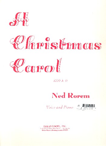 A Christmas Carol  for voice and piano  