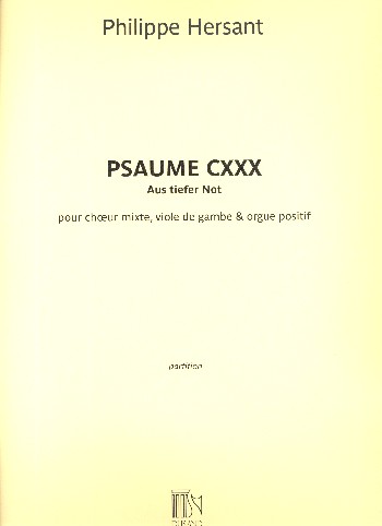 Aus tiefer Not  für gem Chor, Viola da hamba und Orgel (Positiv)  Partitur