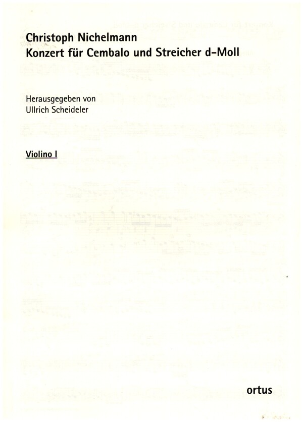 Konzert d-Moll&nbsp;&nbsp;für Cembalo und Streicher&nbsp;&nbsp;Stimmensatz einfach (1-1-1-1-Cemb)