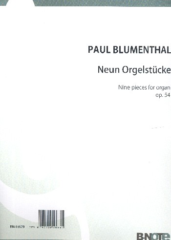 9 Orgelstücke op.54    