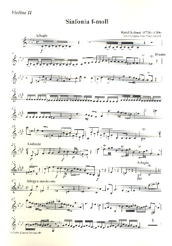 Sinfonie f-Moll  für Streichorchester  Stimmensatz (4-4-3-2-1)