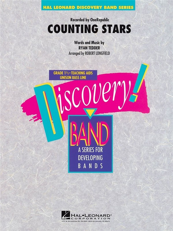 Counting Stars&nbsp;&nbsp;for concert band&nbsp;&nbsp;score and parts