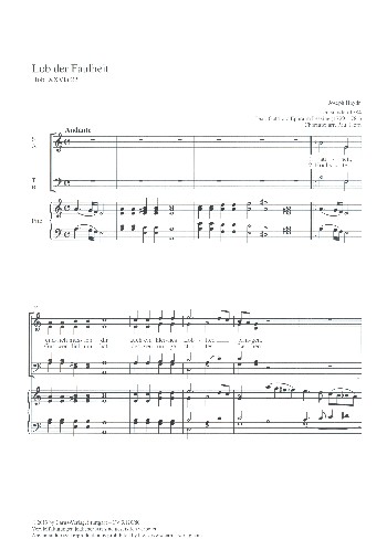 Lob der Faulheit Hob.XXVIa:22&nbsp;&nbsp;für gem Chor und Klavier&nbsp;&nbsp;Partitur