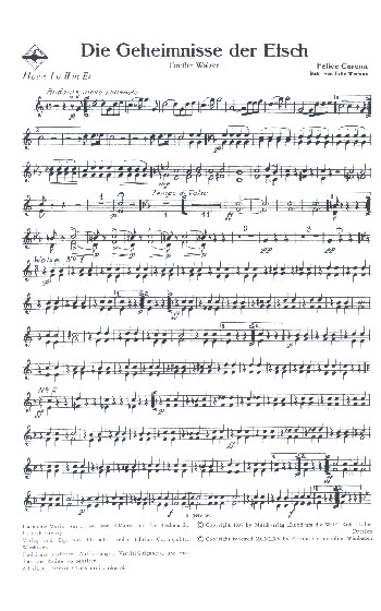 zu  Geheimnisse der Etsch&nbsp;&nbsp;für Blasorchester&nbsp;&nbsp;Horn 1/2 in Es
