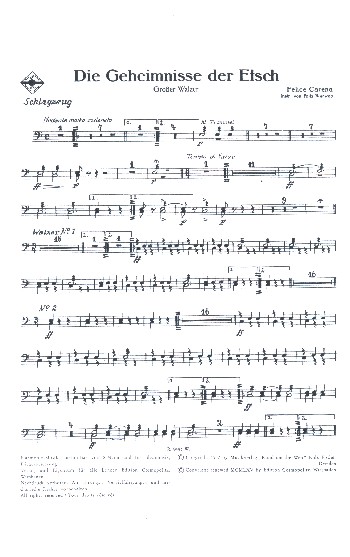 Die Geheimnisse der Etsch&nbsp;&nbsp;für Blasorchester&nbsp;&nbsp;Schlagzeug