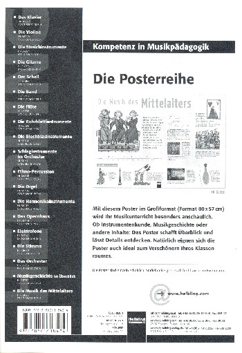 Poster Die Musik des Mittelalters&nbsp;&nbsp;&nbsp;&nbsp;