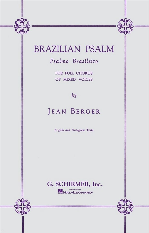 Brazilian Psalm  for mixed chorus a cappella  score (en/por)