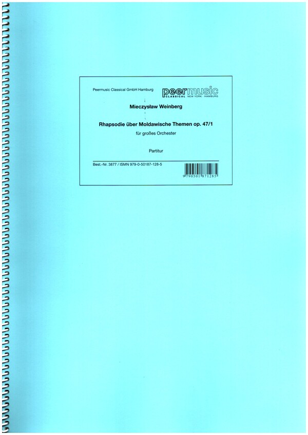 Rhapsodie über Moldawische Themen op.47/1&nbsp;&nbsp;für grosses Orchester&nbsp;&nbsp;Partitur