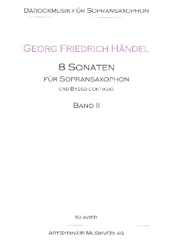 8 Sonaten Band 2  für Sopransaxophon und Klavier  Partitur und Stimme