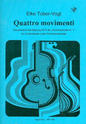 Quattro movimenti  für Zupforchester (Gitarrenensemble)  Partitur