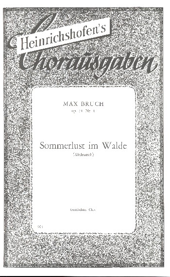 Sommerlust im Walde op.71,1  für gem Chor a cappella  Partitur (dt/en)