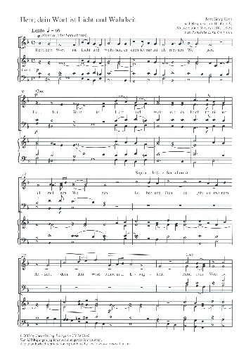 Herr dein Wort ist Licht und Wahrheit  für gem Chor und Orgel  Partitur (dt)
