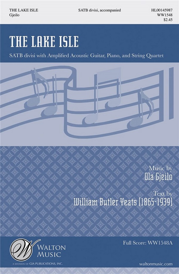 The Lake Isle&nbsp;&nbsp;for mixed chorus and instruments&nbsp;&nbsp;vocal score