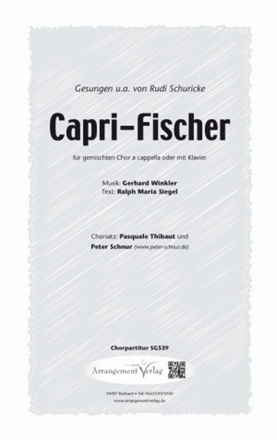 Capri-Fischer  für gem Chor (Klavier ad lib)  Chorpartitur