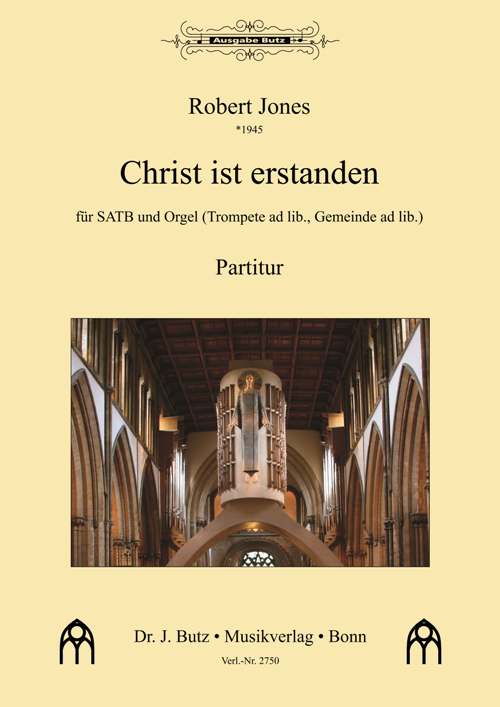 Christ ist erstanden&nbsp;&nbsp;für gem Chor und Orgel (Trompete und Gemeinde ad lib)&nbsp;&nbsp;Partitur