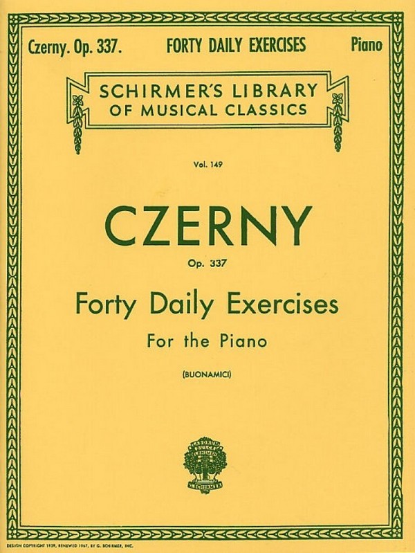 40 daily Exercises op.337  for piano  