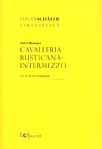Intermezzo aus Cavalleria rusticana  für 8 Kontrabässe  Partitur und Stimmen