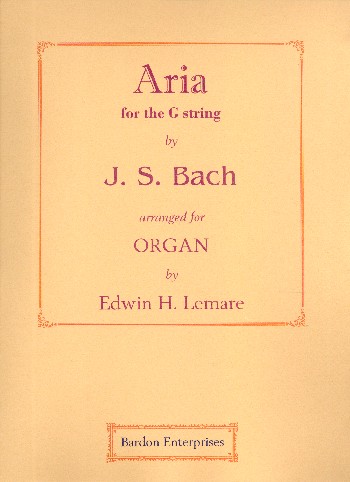 Air for the G String  for organ  