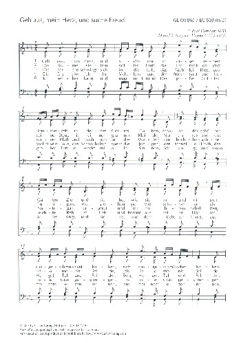 Geh aus mein Herz und suche Freud  für gem Chor a cappella  Partitur