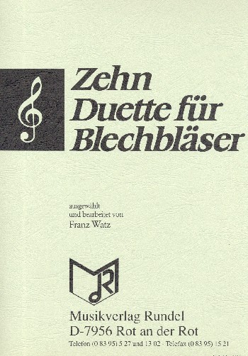 10 Duette  für Blechbläser  Partitur im Violinschlüssel